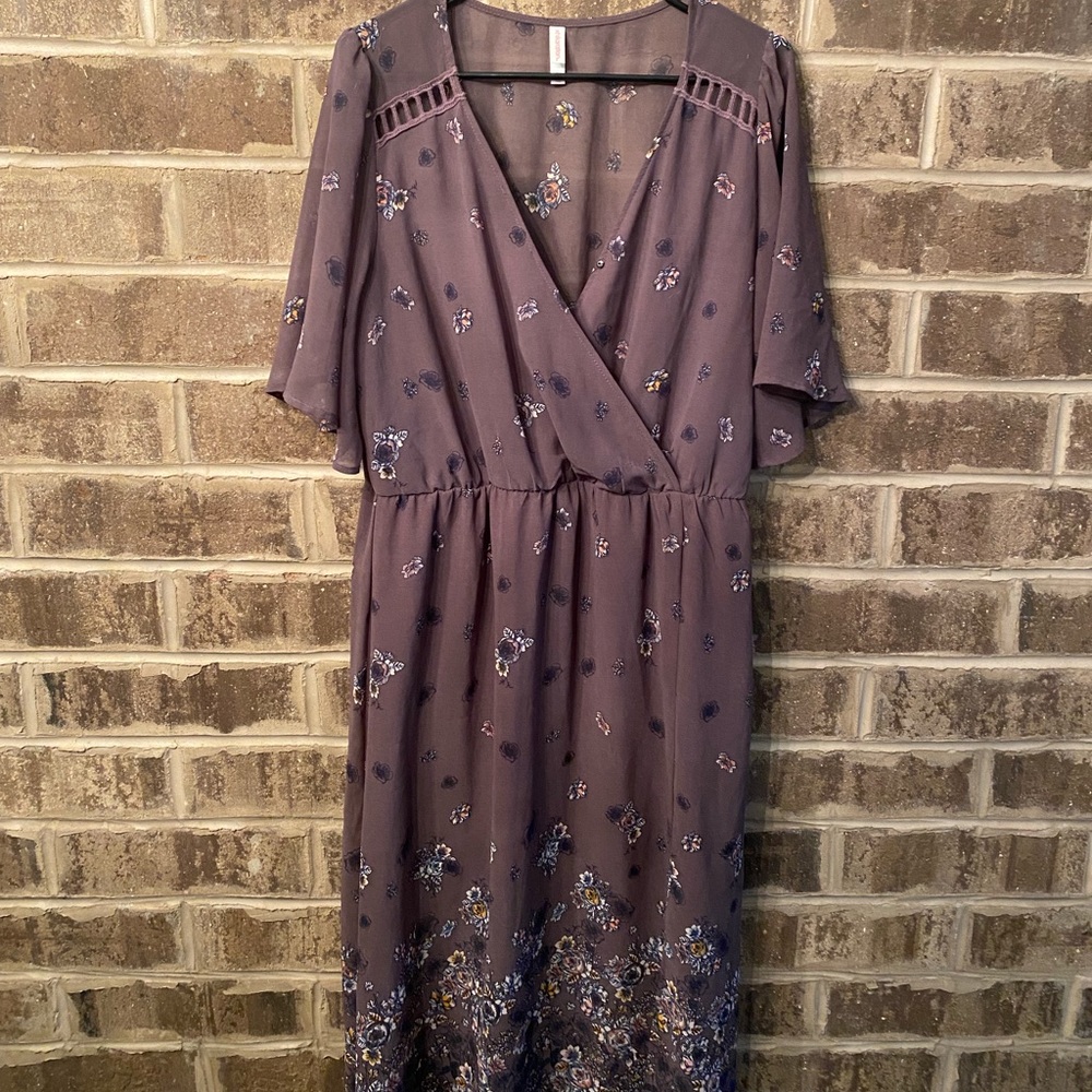 Xhilaration Floral Dress with Slit